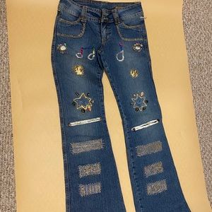 Bongo Y2K Sequin Musical Note Jeans